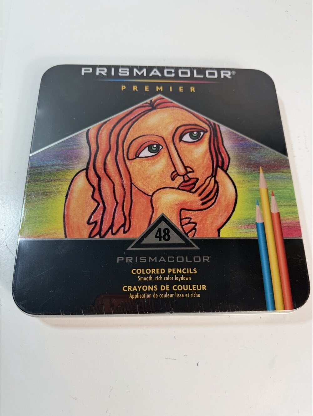 Tin of Prismacolor Premier 48 ct. Soft Core Colored Pencil Set - NEW!